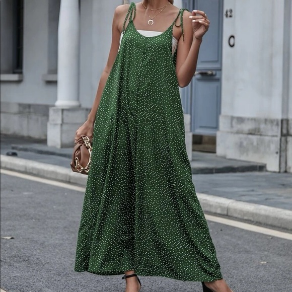 Boho polka dot knot cami jumpsuit - Picture 6 of 16